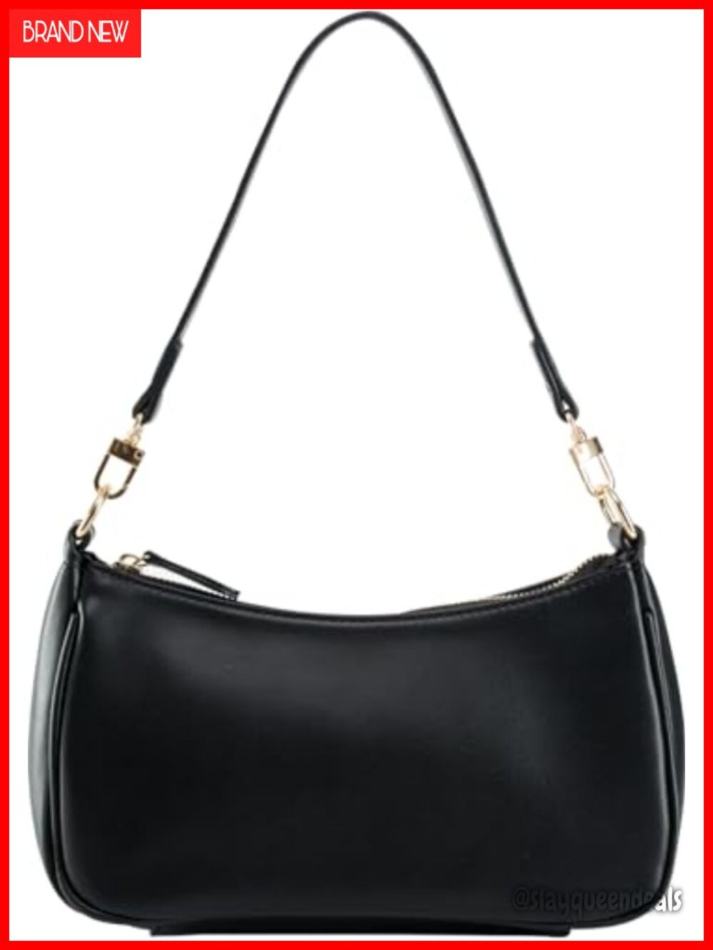 Women's PU Leather Shoulder Bag Crossbody with 2 Removable Straps Zipper Closure